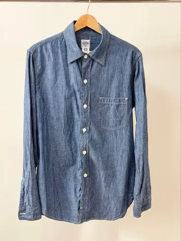 POST O'ALLS 포스트 오버올즈 샴브레이 셔츠 긴팔 블루