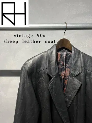 [ 구제 의류 ] 노브랜드 90s 양가죽 더블 버튼 가죽 자켓