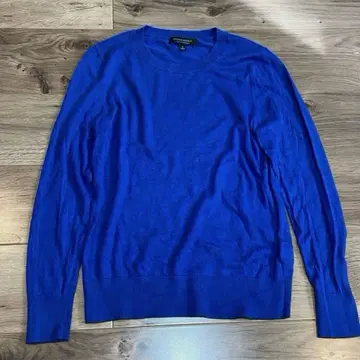 BANANA REPUBLIC 실크 캐시미어 손세탁 가능 긴팔 스웨터 블루