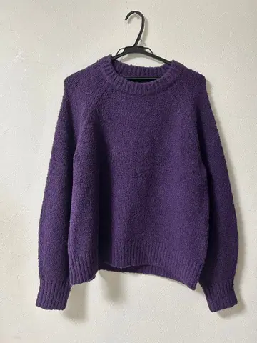 택 포함 새상품 바나리파 정가 16000엔 다크 퍼플 니트