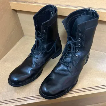 아바카 아베이카 레이스업 백지퍼 레더 부츠 L 사이즈