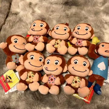 호기심 많은 조지 봉제 인형 7개+1개 세트