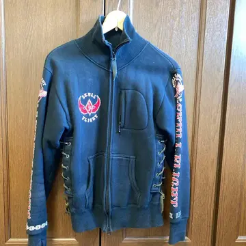 SKULL FLIGHT 블랙 후드티