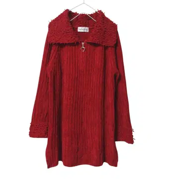 빈티지 니트 튜닉 빨간색 itimi rose luik