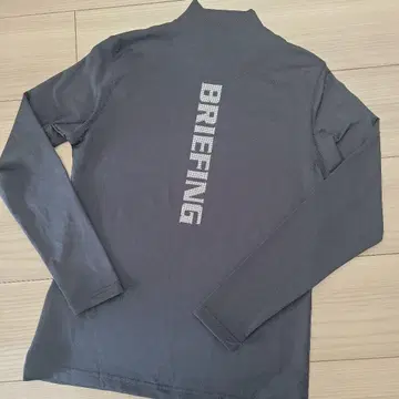 BRIEFING 로고 하이넥 긴팔 셔츠