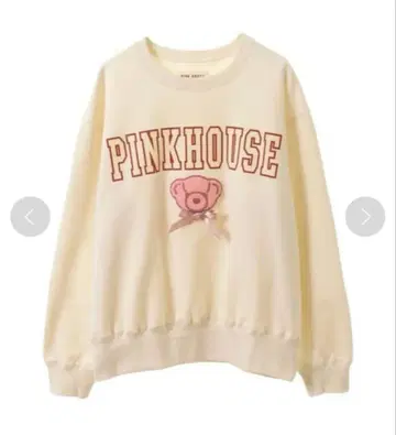 PINK HOUSE 로고 & Teddy 와펜 맨투맨 F