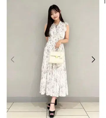 SNIDEL 스나이델 플리츠 프린트 원피스 사이즈0