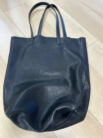 BAGGU 블랙 가죽 토트 블랙 컬러 가죽