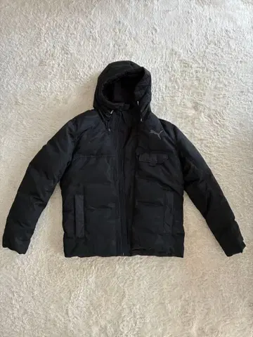 새상품급 푸마 블랙 카모 패턴 다운 자켓