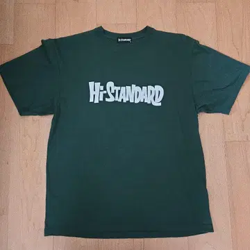Hi-Standard 로고 T셔츠 다크 그린