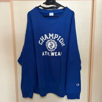 Champion 파랑 맨투맨 L