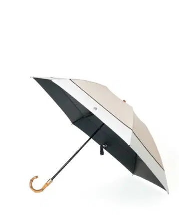 herlipto Bicolor Bamboo Handle Umbrella