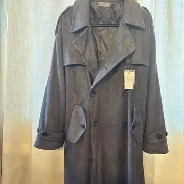 CLEL 더블 테크 페이드 트렌치코트 차콜 그레이 S 미사용