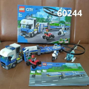 LEGO 레고 시티 60244 폴리스 헬리콥터 운송 경찰 화이트 바이크