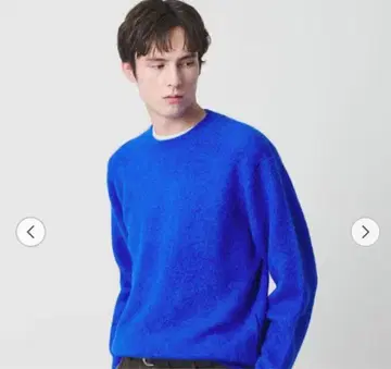 에어 샤기 알파카 크루넥 니트