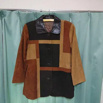 브라운 패치워크 자켓 M 사이즈