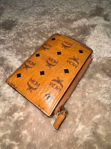 MCM 이단 접이식 지갑 오렌지