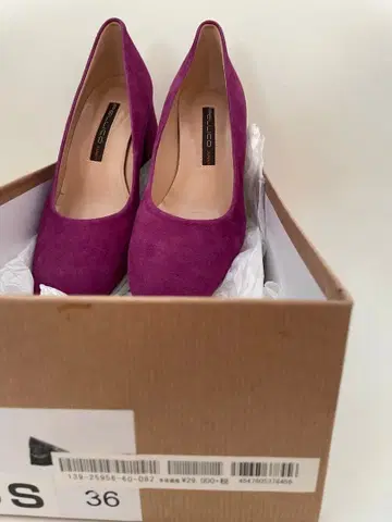 PELLICO 퍼플 스웨이드 펌프스 36
