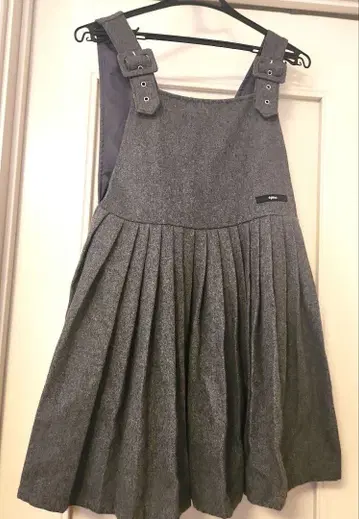 그레이 슬리브리스 플리츠 원피스