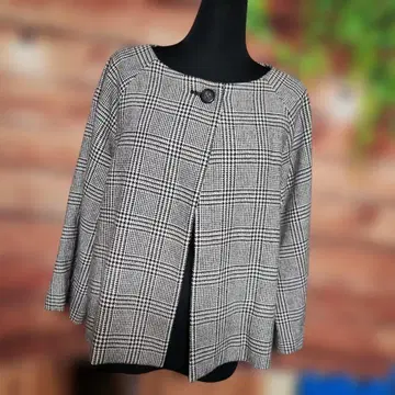 cing symphonie 노카라 체크 자켓 일본제