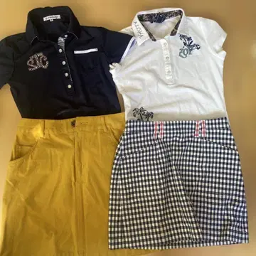 피케 셔츠와 스커트 세트 36~38