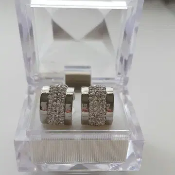 핸드메이드 실버 후프 귀걸이