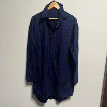 DESIGNWORKS 디자인웍스 롱 셔츠 블라우스 블루 체크