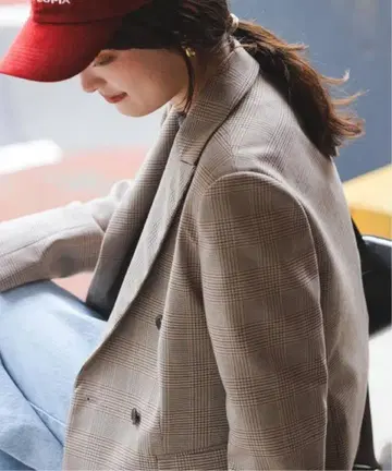 [ 미사용 새상품 ] SLOBE IENA TR 더블 브레스트 자켓