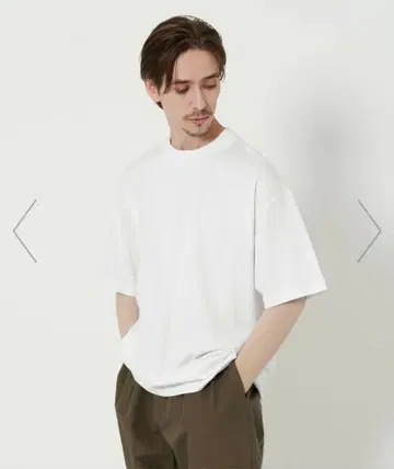 BEAUTY&YOUTH 기자 코튼 SUPERB 크루넥 T셔츠 화이트