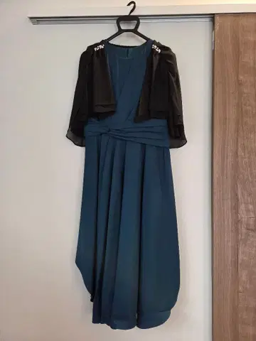 다크 틸 쉬폰 드레스