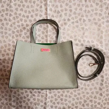 [ 미사용 새상품 ] kate spade 민트 그린 가죽 백