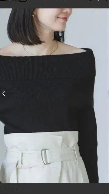 Noble 오프숄더 니트 블랙