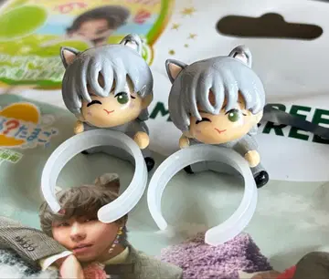 빗쿠라타마고 미세스 그린애플 후지와라 료카 피규어 2개