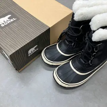 미사용 새상품 24cm SOREL 블랙 스노우 부츠 방수 여성용