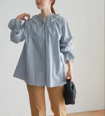 프릴 칼라 튜닉 블라우스 DOORS