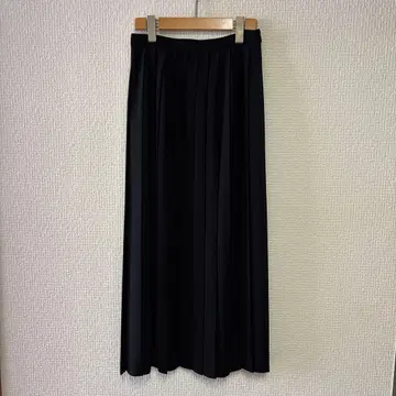 breckenridge 블랙 롱 플리츠 스커트
