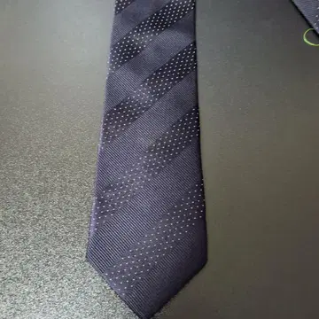 폴스미스 넥타이 네이비 레지멘탈