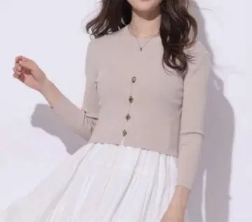 아푸와이저 리셰 새상품 택 포함 가디건 베이지 M 사이즈 리브