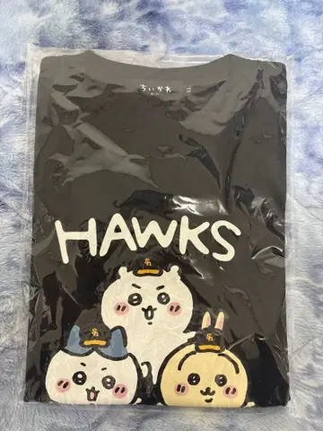 치이카와/호크스 T셔츠 와카타카군단 블랙 XL 사이즈