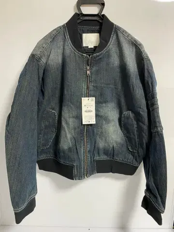 재고 세일 미사용 ZARA 다크 데님 봄버 자켓 M