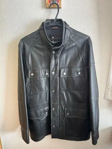 CROCODILE 가죽 자켓 블랙