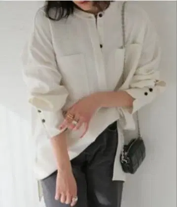 [ 저널 스탠다드 ] 울리쉬 플란넬 밴드 칼라 셔츠