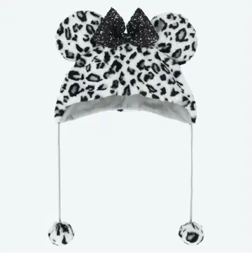 레오파드 무늬 미니 레오파드 팬캡 디즈니 화이트 그레이