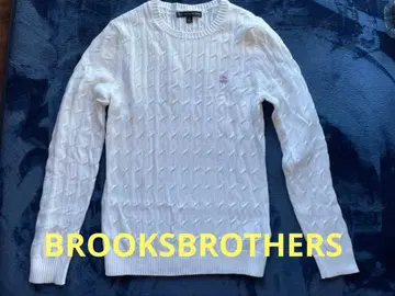 [ 새상품급 ] BROOKS BROTHERS 화이트 니트