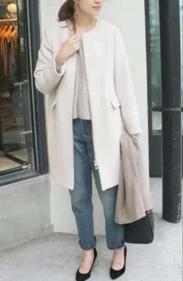 SLOBE IENA 울 카르제 노카라 코트 사이즈 38 클리닝 완료