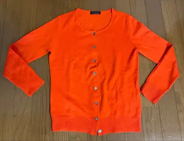 462 INED 캐시미어 가디건 used 오렌지