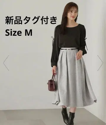 [택 포함 새상품] 프로포션 바디 드레싱 트위드 플레어 스커트