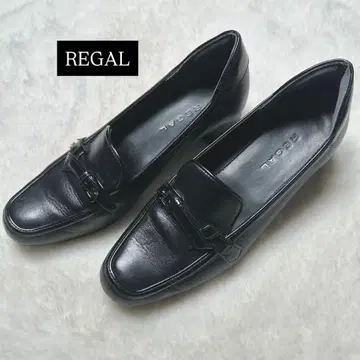 컨디션 최상 리걸 힐업 로퍼 블랙 22.5 벨트 펌프스