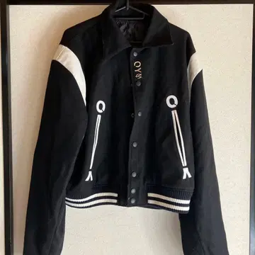 CYQ 블랙 바시티 자켓