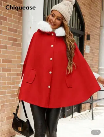 퍼 달린 베이지 판초